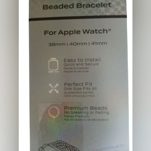 Apple - New In Box,Beaded Gold & Silver Tone Bracelet For Apple Watch Size 38-41 - Picture 2 of 3